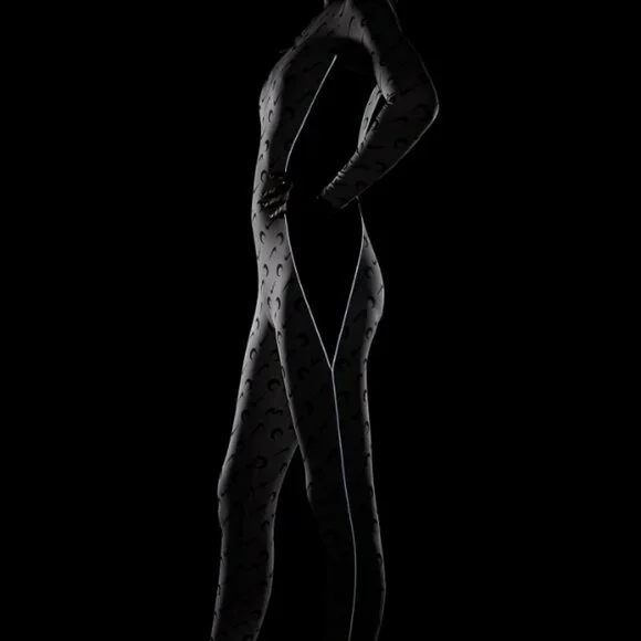 MARINE SERRE X NIKE BLACK & CREAM CATSUIT SIZE MEDIUM PRELOVED